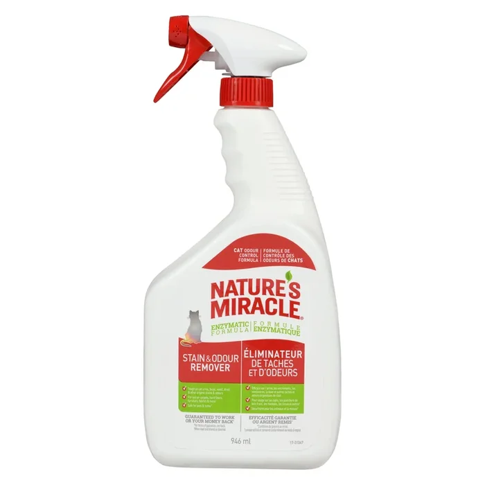 Nature’s Miracle Stain & Odour Remover Cat Odour Control Formula, 946-ml