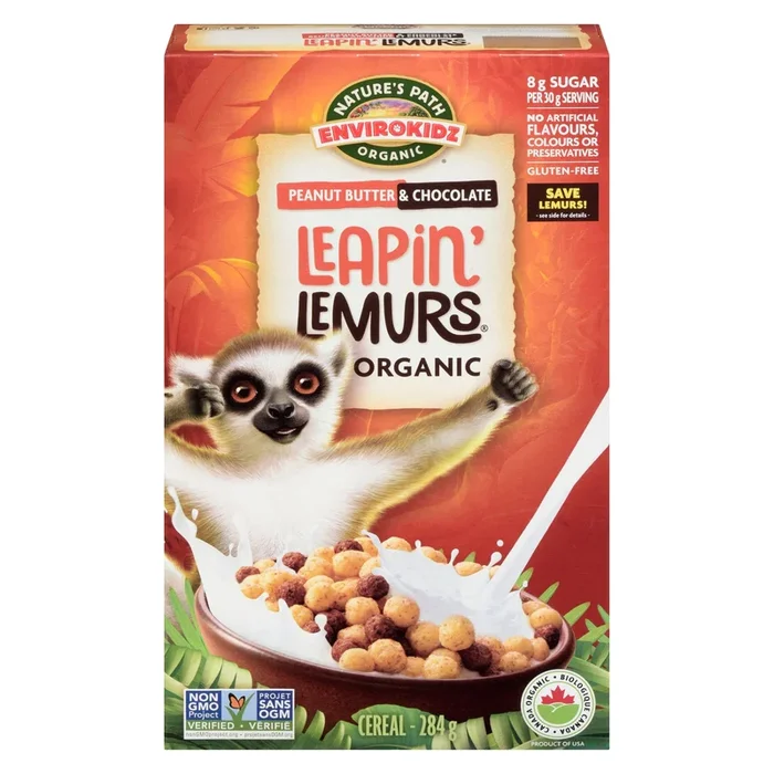 Nature’s Path EnviroKidz Organic Leapin’ Lemurs Cereal, 284-g