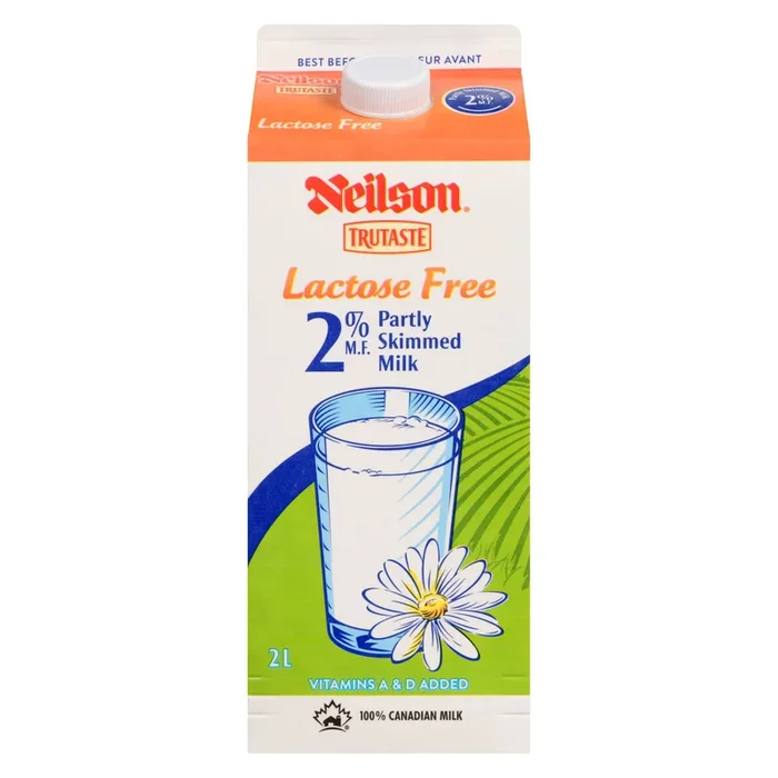 Neilson Trutaste Lactose Free Partly Skimmed Milk 2% M.F., 2-L