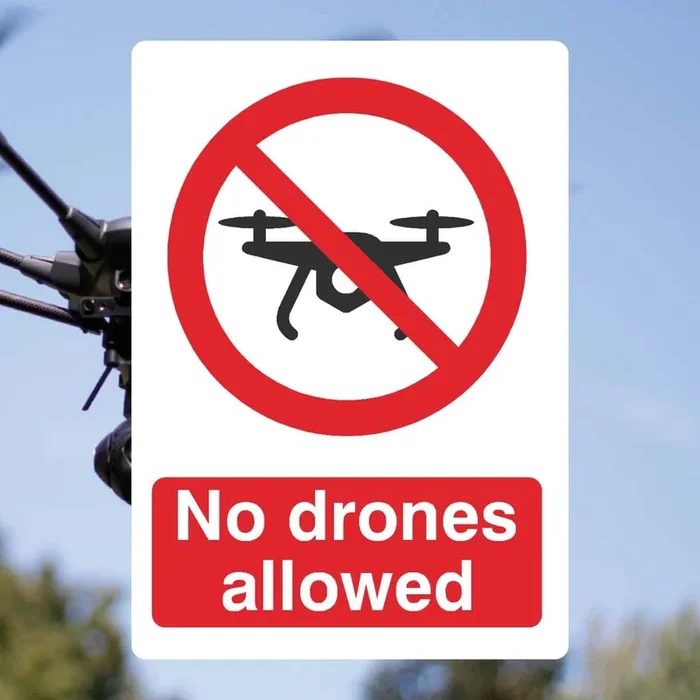 No Drones Sign