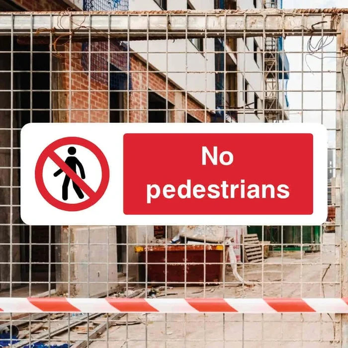 No Pedestrians Sign v2
