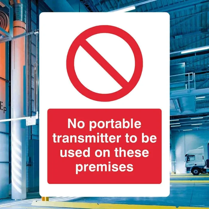 No Transmitters Premises Sign