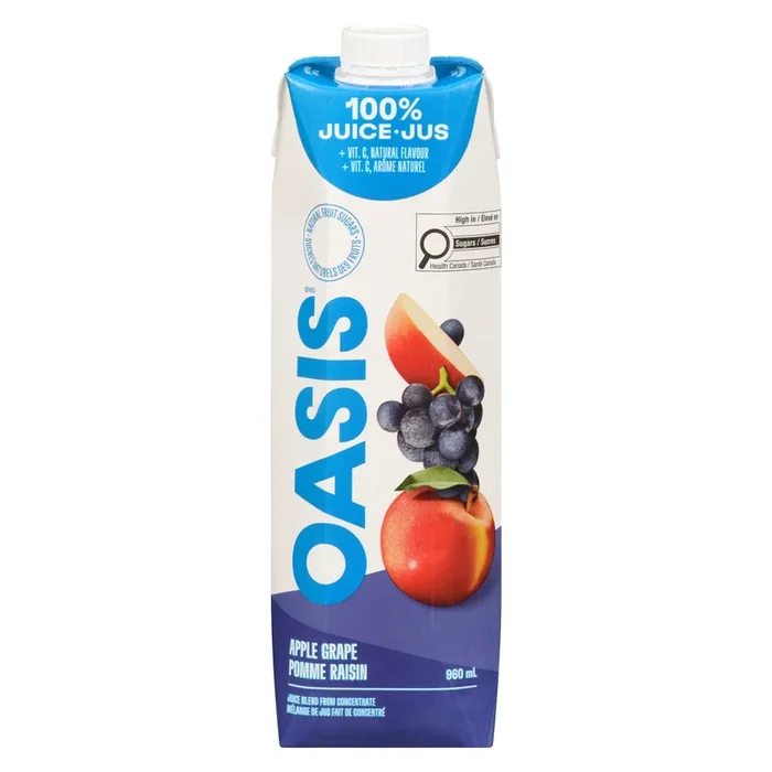 Oasis 100% Juice Apple Grape, 960 ml