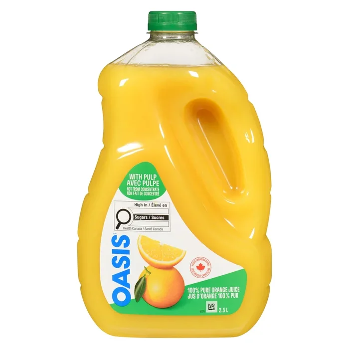 Oasis Orange Juice with Pulp, 2.5 L
