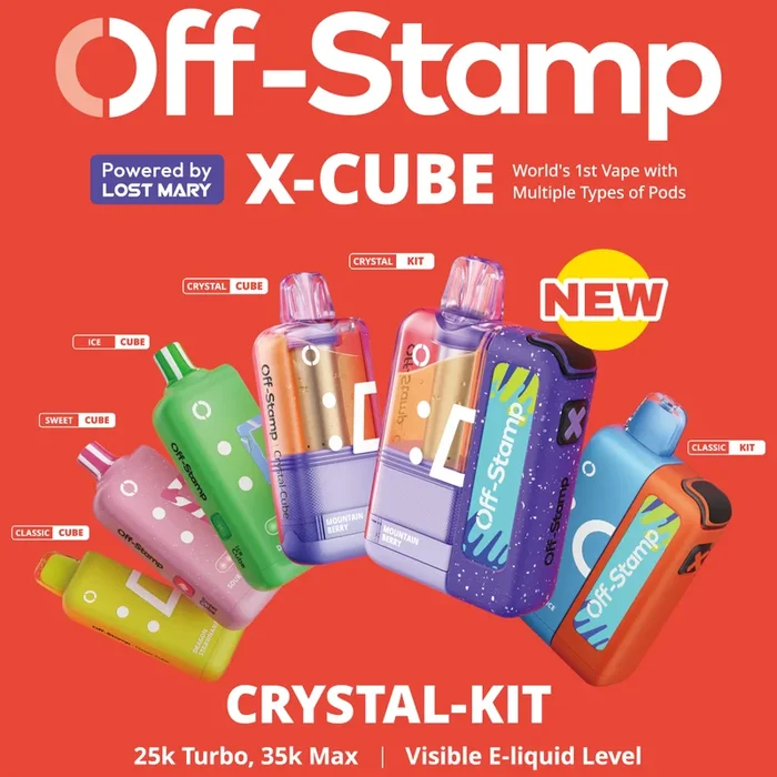 Off-Stamp X-CUBE “CRYSTAL CUBE” 35K Disposable KIT Powered By LOST MARY – 35000 Puffs
