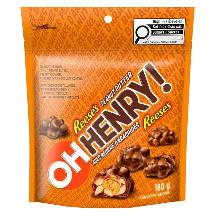 Oh Henry! Friandise avec Beurre d’Arachides Reese’s, 180 g