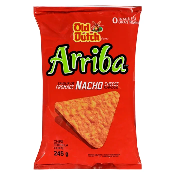 Old Dutch Arriba Chips Tortilla Nacho Saveur de Fromage, 245 g