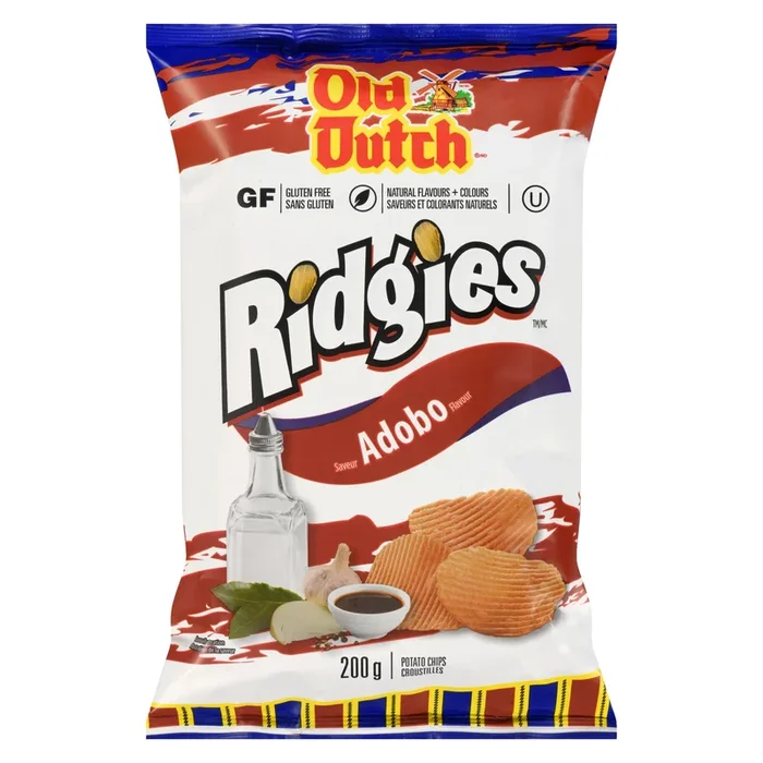 Old Dutch Ridgies Potato Chips Adobo Flavour, 200 g