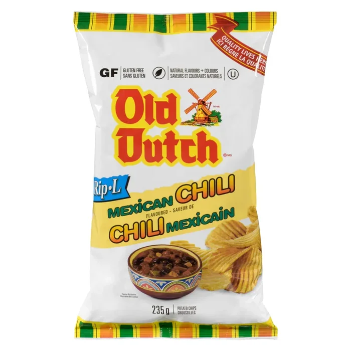 Old Dutch Rip-L Croustilles Saveur de Chili Mexicain, 235 g