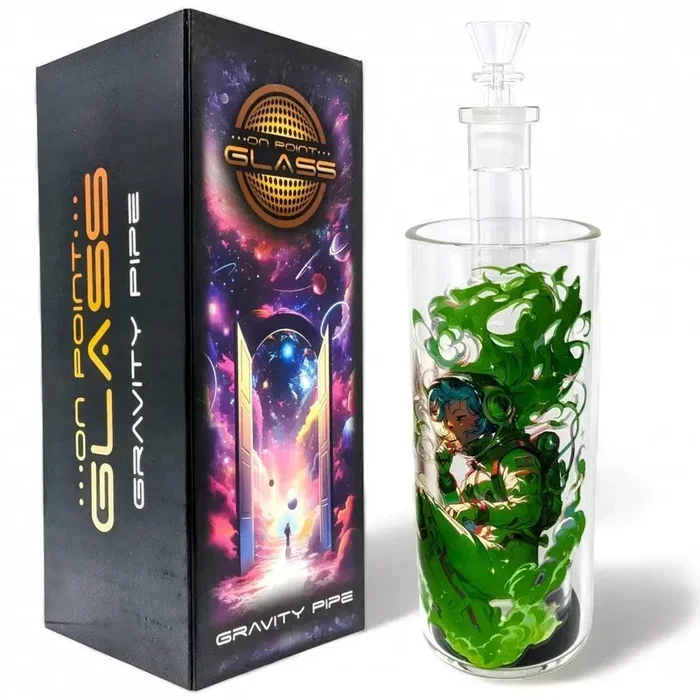 On Point Glass – 8″ Burning Canopy Gravity Water Pipe | Green Flames Design