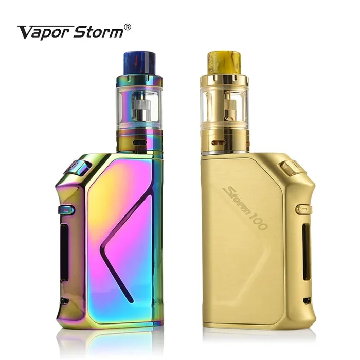 Original 100W Electronic Cigarette Vapor Storm TC Vape Fast Charge Box Mod 3200mah Top Refill Tank 0.2ohm 2mL Elektronik Sigara