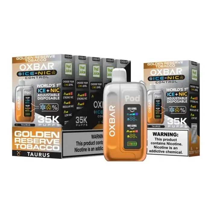 OXBAR x Pod Juice ICE-NIC Control Golden Reserve Tobacco