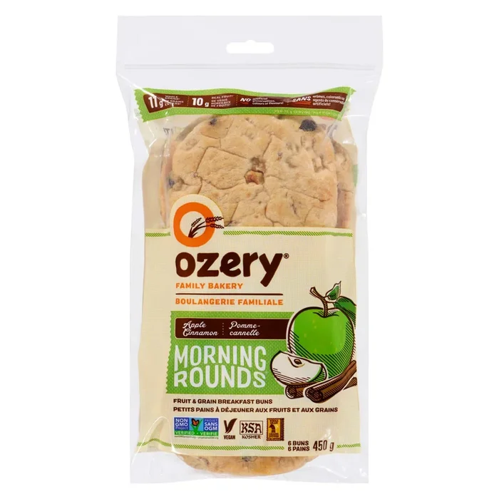 Ozery Bakery Morning Rounds Apple Cinnamon Buns, 6-Pack, 450 g