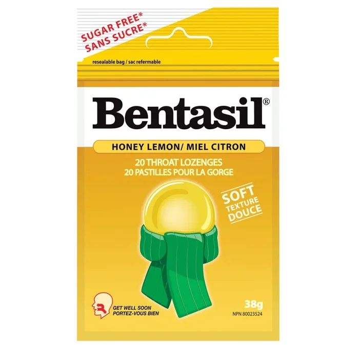 Pastilles miel citron Bentasil, 38 g