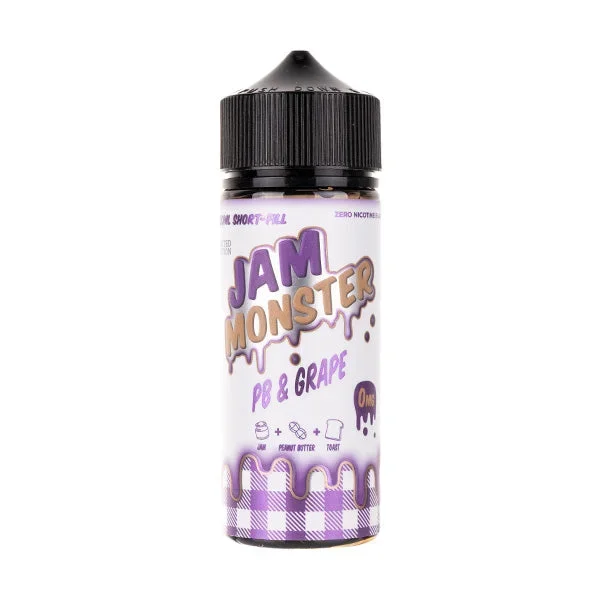 PB & Grape 100ml Shortfill E-Liquid by Jam Monster
