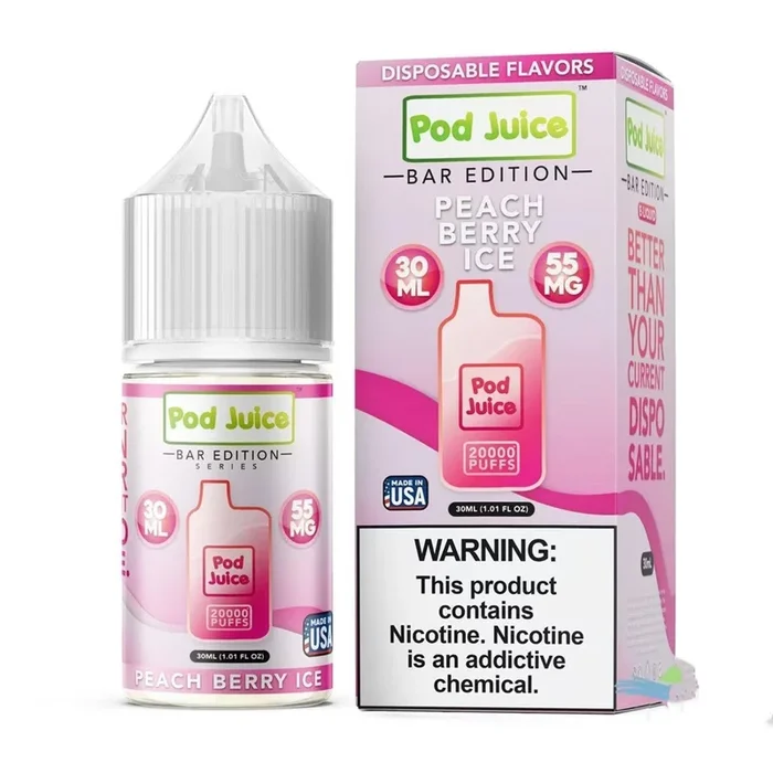 Peach Berry Ice – Pod Juice Bar Salt 30mL