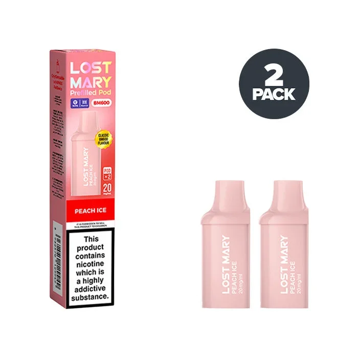 Peach Ice Lost Mary BM600 Prefilled Pods