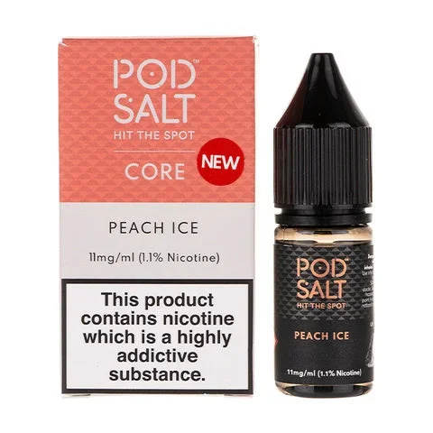 Peach Ice Nic Salt E-Liquid by Pod Salt Core