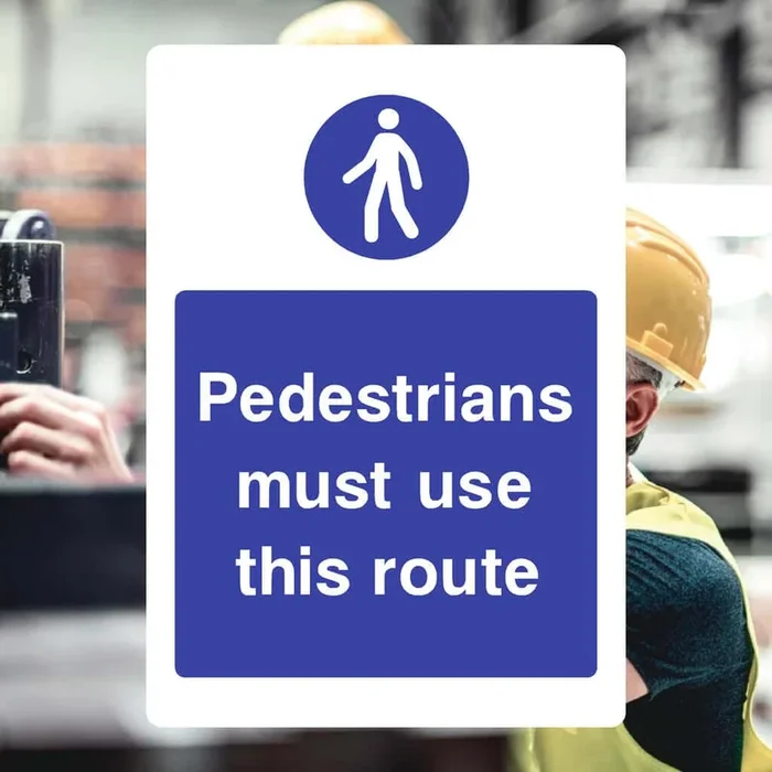 Pedestrians Route Sign v2