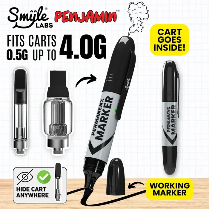 Permanent Marker Penjamin Cart Battery by Smyle Labs