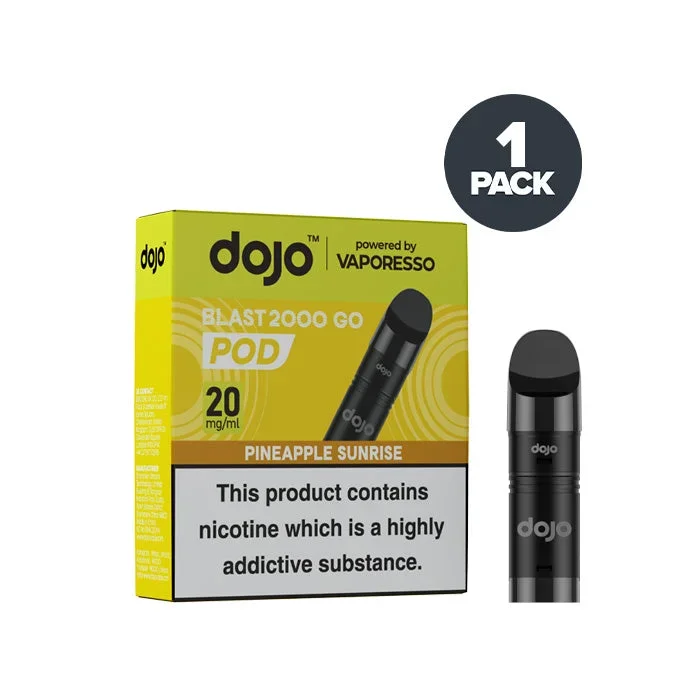 Pineapple Sunrise Vaporesso Dojo Blast 2000 Go Pre-filled Pods