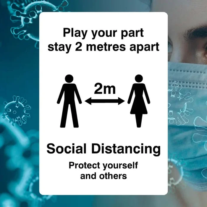 Play Your Part Stay 2 Metres Apart Social Distancing Sign