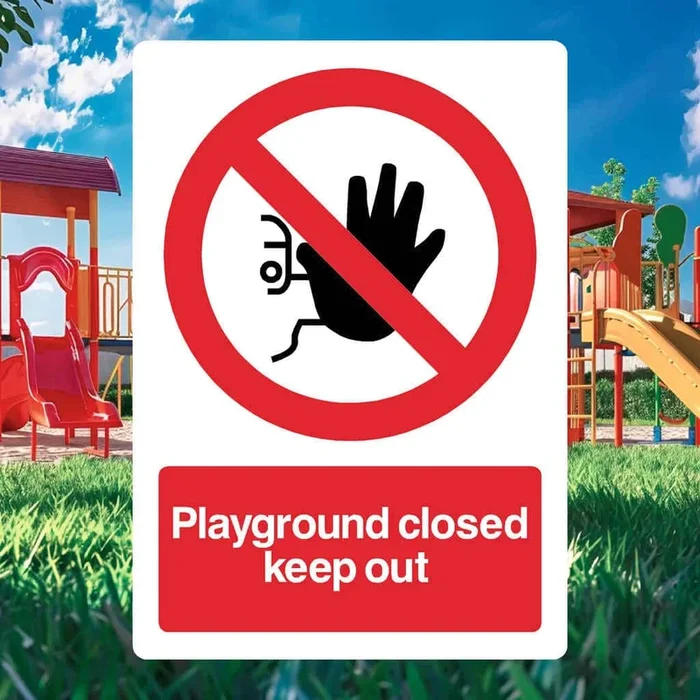 Playground Closed Sign