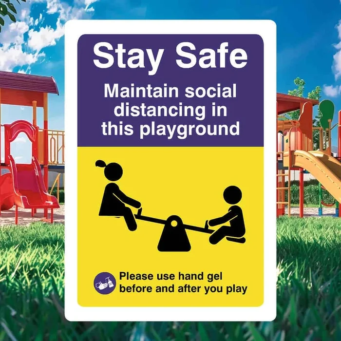 Playground Stay Safe Gel Safety Sign