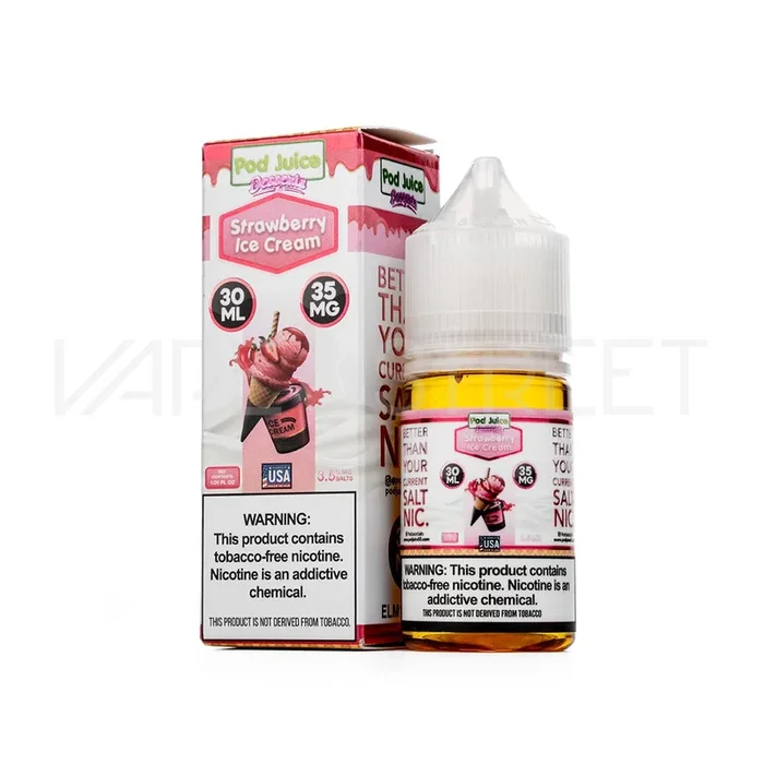 Pod Juice Salt Desserts Strawberry Ice Cream (30ml)