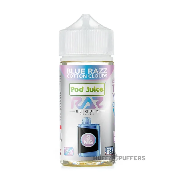 Pod Juice X Raz – Blue Razz Cotton Clouds 100mL