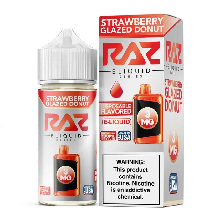Pod Juice X RAZ – Strawberry Glazed Donut – 100ML E-Liquid
