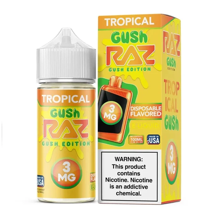 Pod Juice X RAZ – Tropical Gush – 100ML E-Liquid