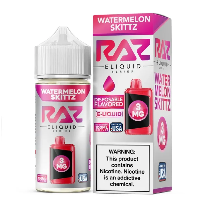 Pod Juice X RAZ – Watermelon Skittz – 100ML E-Liquid