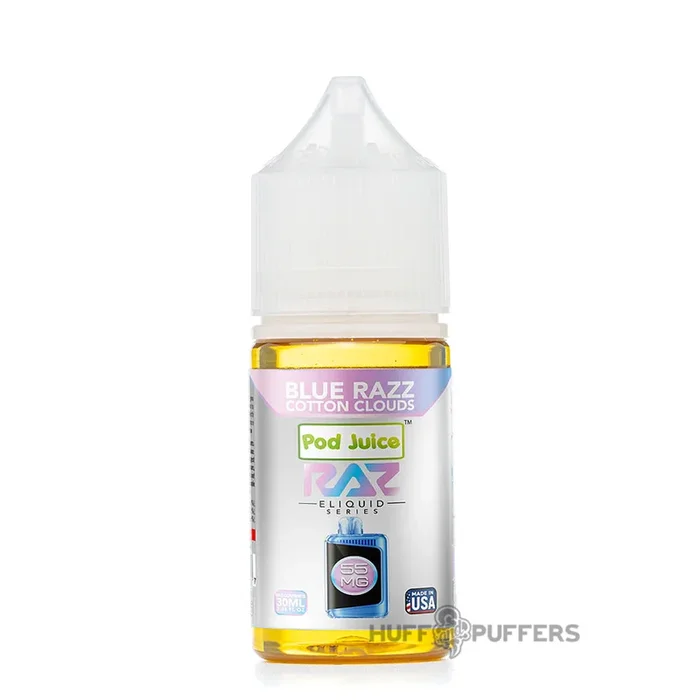 Pod Juice X Raz Salt – Blue Razz Cotton Clouds 30mL