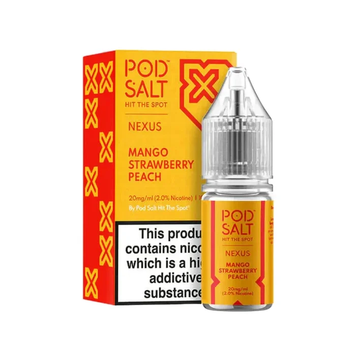 Pod Salt Nexus Mango Strawberry Peach 10ml Nic Salt E-liquid