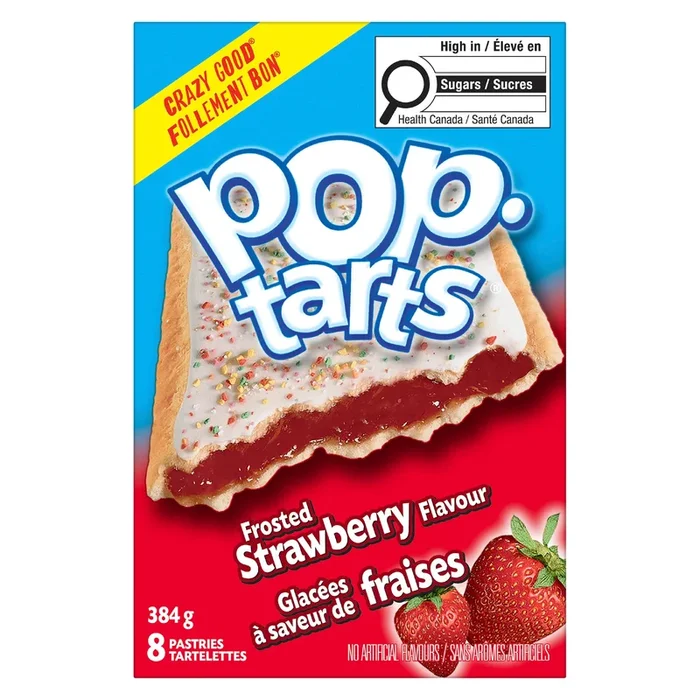 Pop-Tarts Frosted Strawberry Flavour, 8-Pack, 384 g