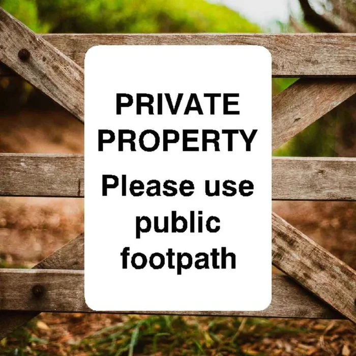 Private Footpath Sign