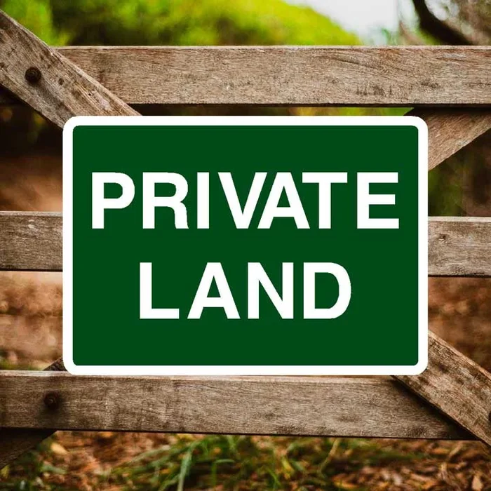 Private Land Sign Green