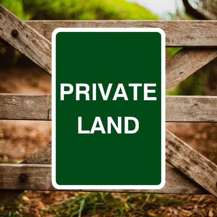 Private Land Warning Sign