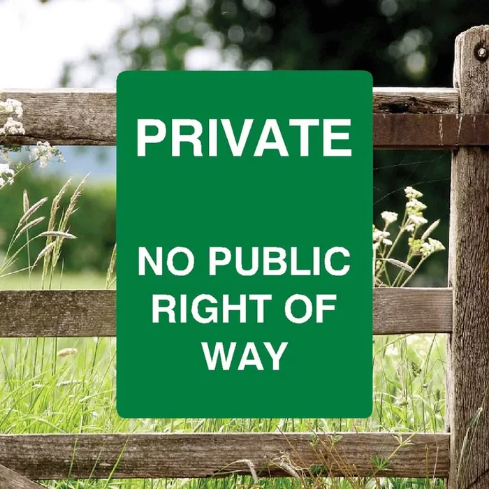 Private No Public Right Of Way Full Colour Sign Portrait