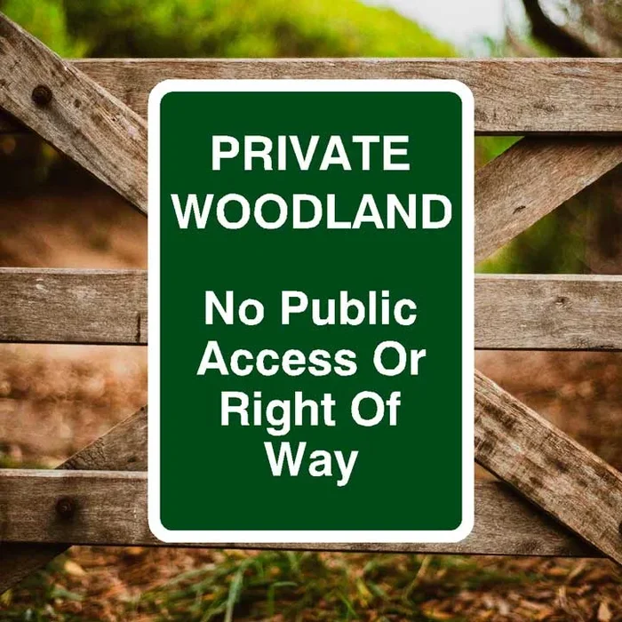 Private Woodland Sign