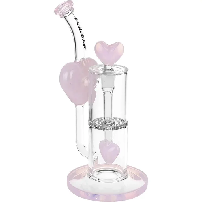 Pulsar Hearts on Hearts Recycler Water Pipe – 8.25″