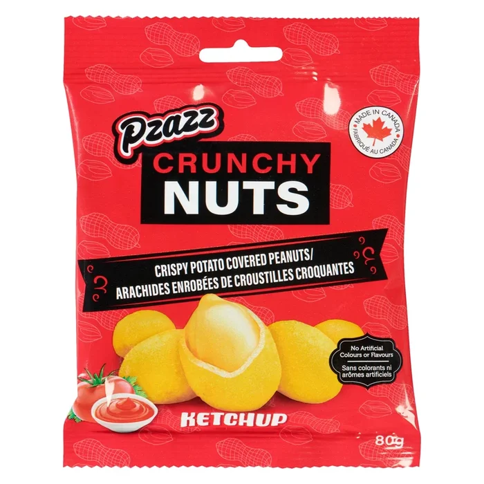 Pzazz Crunchy Nuts Crispy Potato Covered Ketchup Peanuts, 80-g