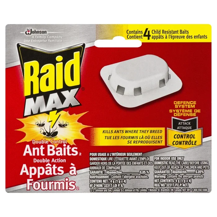Raid Max Double Control Ant Baits – 4pk.
