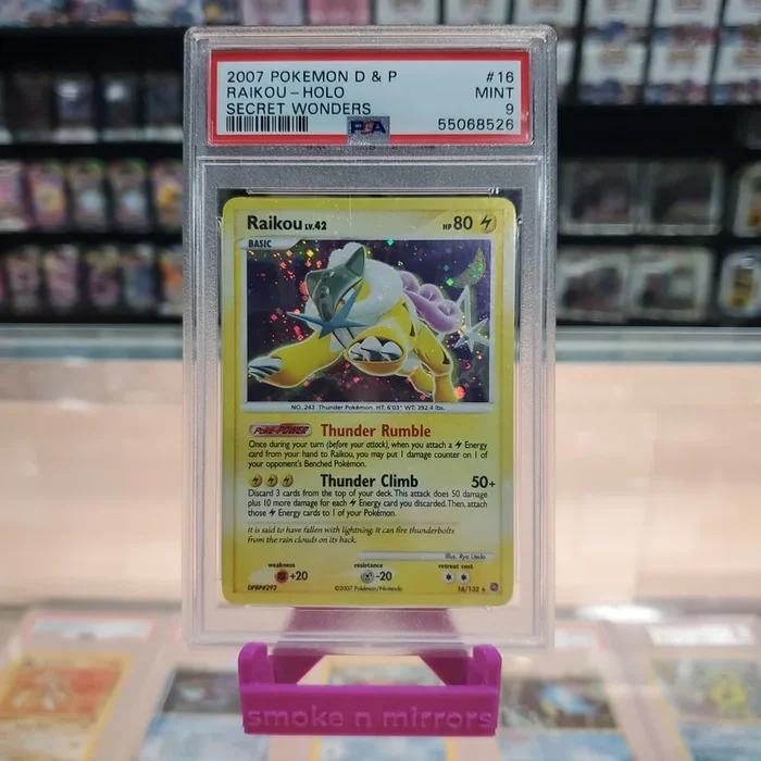 Raikou (16/132) [Diamond & Pearl: Secret Wonders] PSA 9 Holo Bleed
