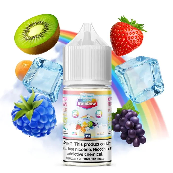 Rainbow FREEZE SALT – Pod Juice – 30mL