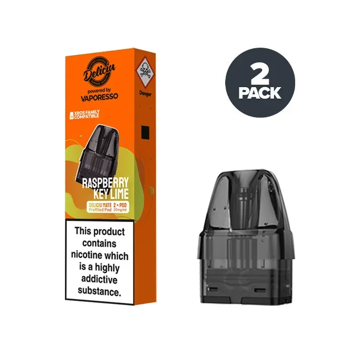 Raspberry Key Lime Vaporesso Deliciu Mate Pre-filled Pods