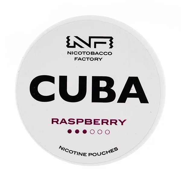 Raspberry Nicotine Pouches by Cuba White