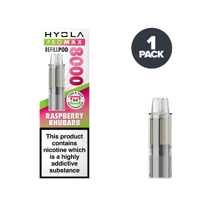 Raspberry Rhubarb Hyola Pro Max 8000 Prefilled Pods