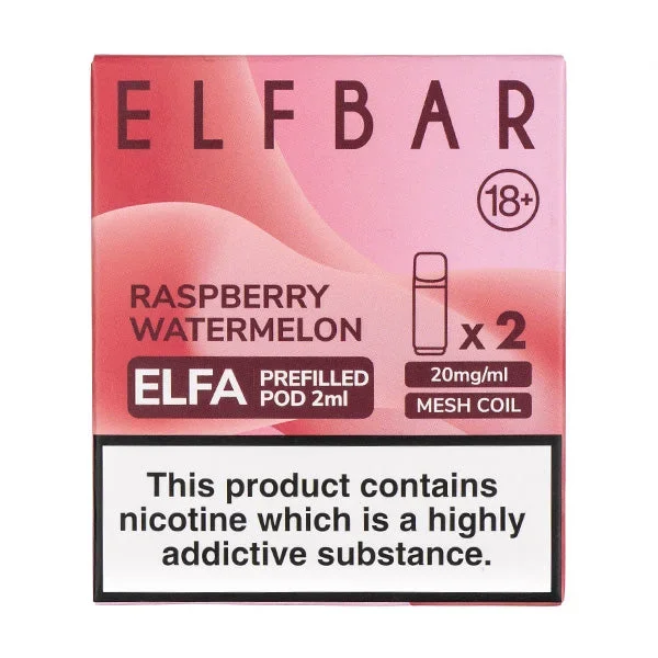 Raspberry Watermelon Elfa Prefilled Pods by Elf Bar